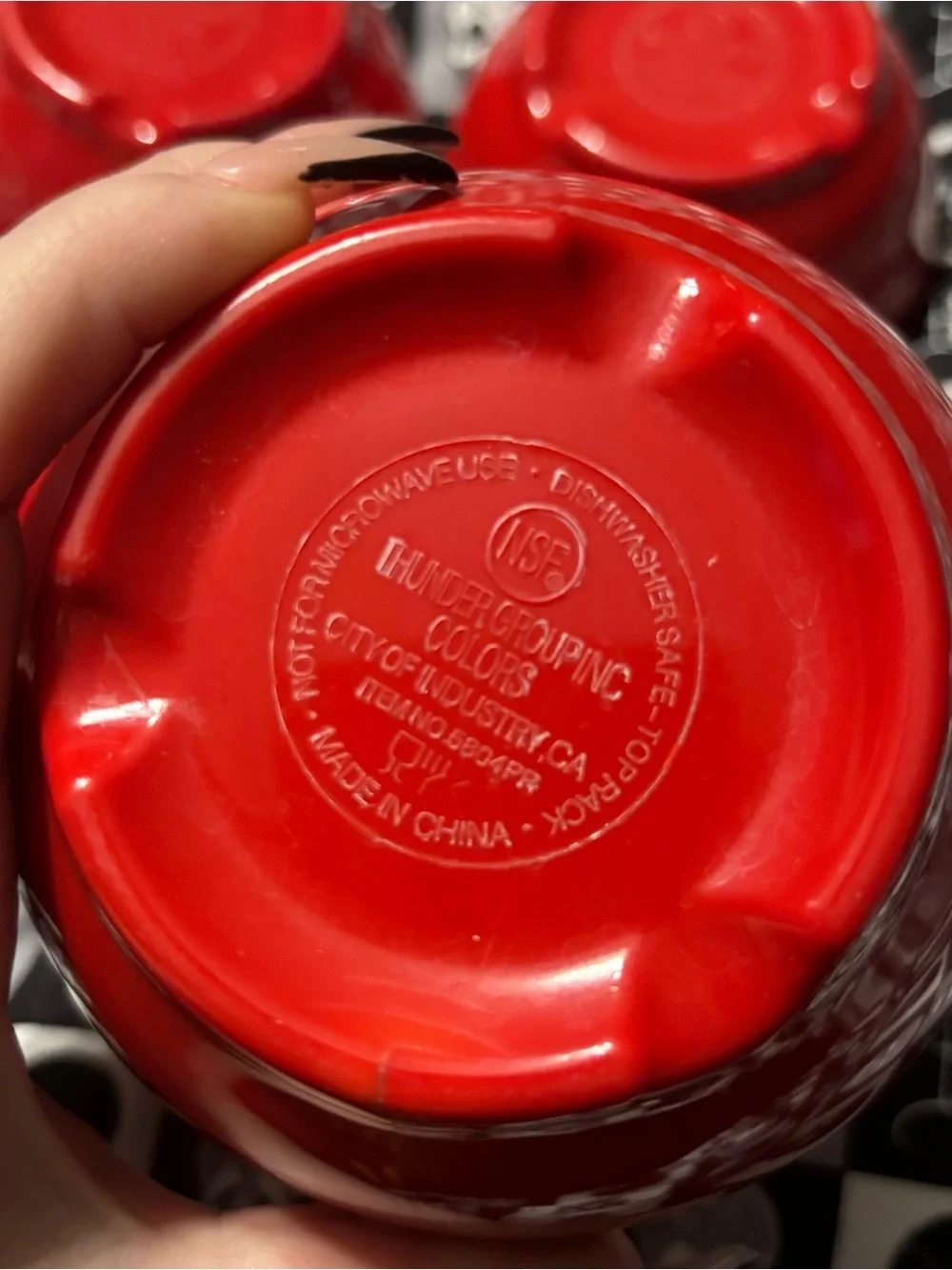 Y2K Thunder Group Inc Colors Set of 4 Red Plastic Sides Soup Bowl